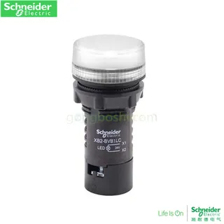 Schneider XB2 indicator XB2-BVQ1LC LED | 380VAC | White | 22mm | Plastic Schneider XB2 indicator XB2-BVQ1LC LED | 380VAC | White | 22mm | Plastic